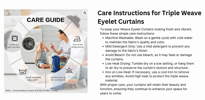 curtain care instruction