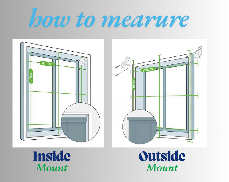 Inside & outside mount roller blind