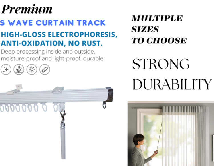 s fold curtain track
