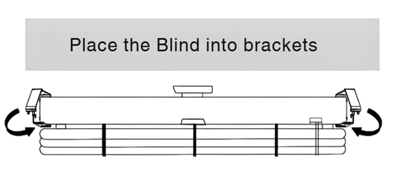 Place venetian blind headrail