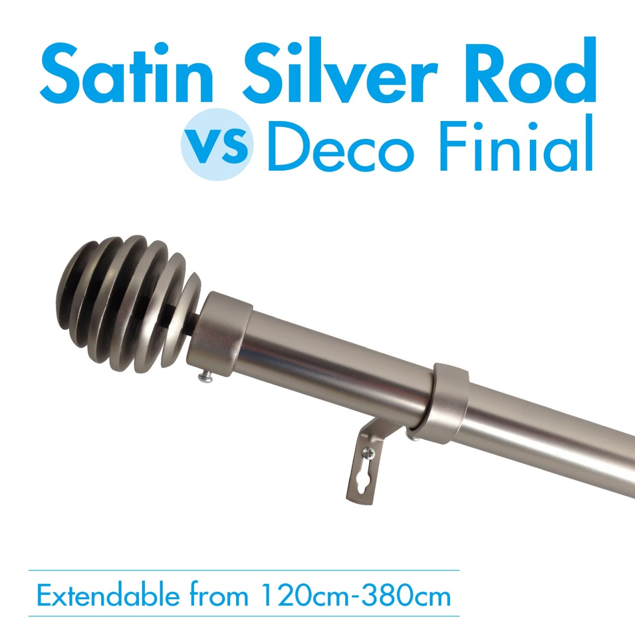 Compact Extendable Curtain Rods 120210 cm Shop Online or InStore