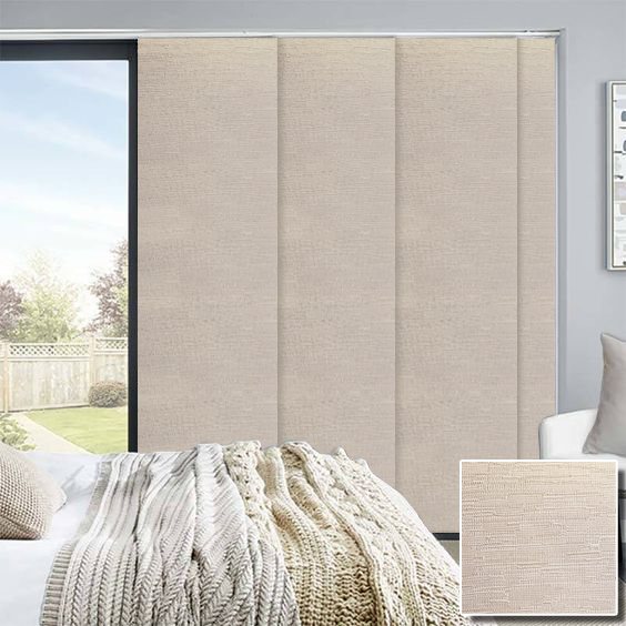 Luxury Wooden Texture Extendable Panel Glide Blinds 140cm360cm W x