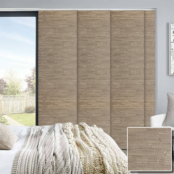 Luxury Wooden Texture Extendable Panel Glide Blinds Shop Panel Glide